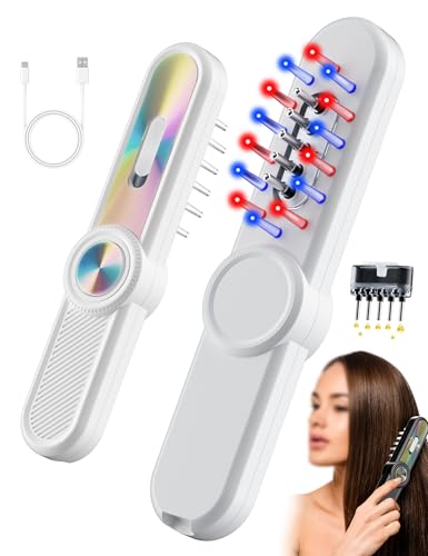Kopfmassage elektrisch,Kopfhaut Massagebürste IPX7 wasserdicht mit 19 Massageköpfen & 3 Massagemodi,Bürste 2 In 1 HaaröL Applikator Flasche Haare Scalp Massager Haar Massagebürste für Peeling Sauber