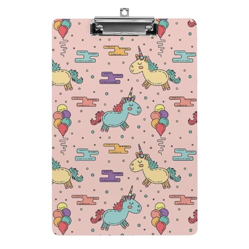 Presse-papiers licorne mignon porte-formulaires A4 pour les notes des infirmières et étudiantes