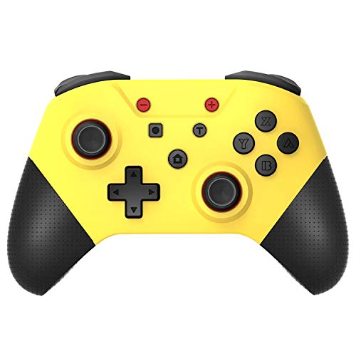 OUPOD Pro Wireless (Bluetooth) -Controller für Nintendo Switch, der mit dem Switch-Host verbunden ist, unterstützt NFC-Funktionen, die Induktion von Amiibo-Figuren und die aufwachen funktion. (Gelb)