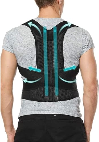 obNu[X pu XS-5XL vXTCY w㕔Ɖ̃T|[g V_[Xg[gi[ ^ǂނ̋ AjAwAeB[GCW[ (Color : Black, Size : XL)