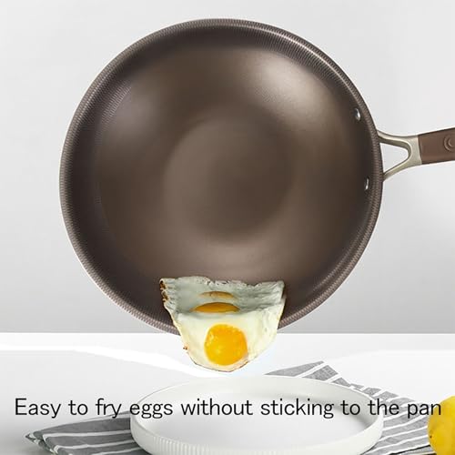 NOPIEJD Gusseisen -pfannen 15 Zoll, Nicht -Stick -bratpfanne, Edelstahl -stahlflachpfanne, Rauchfreie Flachboden, Geeignet Für Induktionskocher