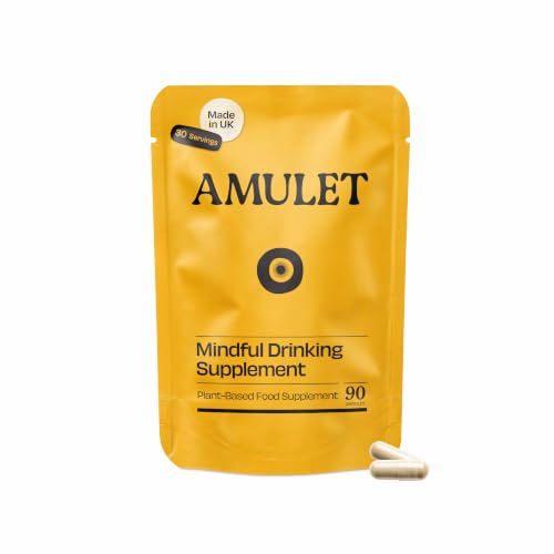 Amulet Alcohol Suppressant Tablets for Cravings & Moderation Support Reduce the Urge to Over-Pour Anti Alcohol Supplement & Sobriety Aid with Kudzu Root NAC & Liver Detox Support 30 Day Supply