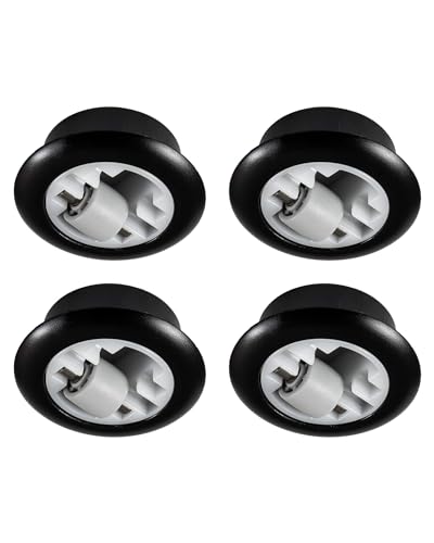 Gedotec Ruota per mobili per foratura | 4 pezzi - ruote per trasporto senza freni | Ø totale 54 mm | ruota girevole in plastica | ruota con portata di 50 kg | MADE IN GERMANY