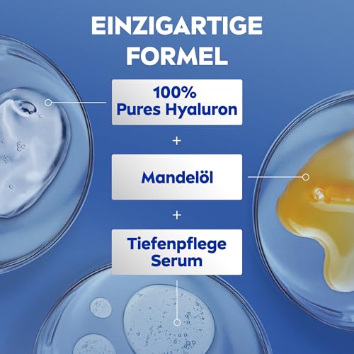 NIVEA Reichhaltige Body Milk, intensiv pflegende Körpercreme mit purem Hyaluron, Mandelöl und Tiefenpflege Serum, Lotion für trockene Haut (625 ml) – Bild 5