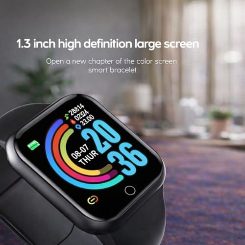 MARVIK Smart Watch for Kids, Men, Boys, Girls, and Women, ID116 Plus 2025, Latest for Android and iOS Phones, IP68 Waterproof with Daily Activity Tracker, Heart Rate Sensor, Sleep Monitor - Black view 2