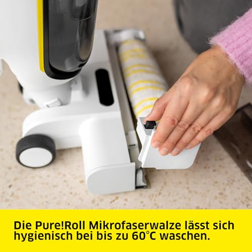 Kärcher Saugwischer FCV 4, kabelloser Saugwischer mit 4 Reinigungsmodi, Akkulaufzeit: ca. 45 min, Flächenleistung pro Akkuladung: ca. 200 m², Weiß/Schwarz