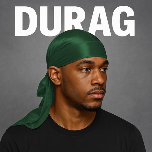 Image of Premium Durag Pack for Men, Silky Doo Rag Cap for 360 540 720 Waves