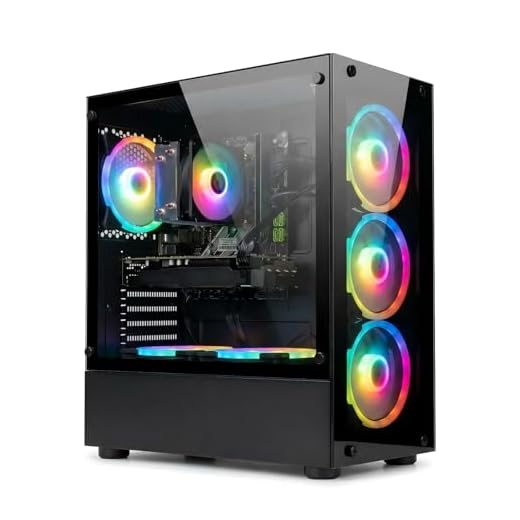 STGsivir Gaming PC Prebuilt, GeForce RTX 2060 Super 8GB GDDR6, Core i5-10400F tot 4,3 GHz, 16 GB DDR4, 1TB SSD, WiFi 6, BT 5.0, RGB-ventilator x6, Windows11 Pro,