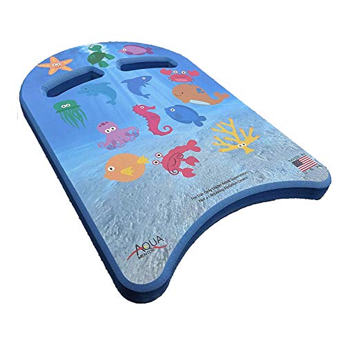 Kickboard Aquamentor Junior Learn-to-Swim - Feito nos EUA, Sea Creatures (Blue), Junior (11