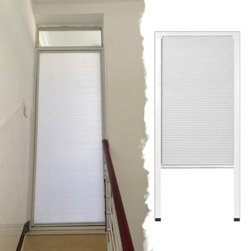 Puerta Corredera Plegable Puerta Interior Tipo Acordeón Abatible Sin Taladrar, Separador de Ambientes con Puerta Plegable de Nido de Abeja Personalizable, Puerta Corrediza(W75xH90cm/29.5x35.4')