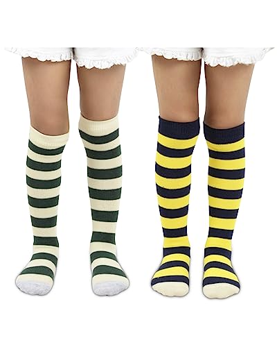 Image of Neska Moda Baby Boys & Girls Cotton Pack of 2 Pair Knee High Socks /Long Socks /Stockings (1-2 Years /2-3 Years /3-4 Years /4-6 Years)-SK1096andSK1100