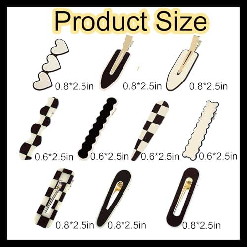 20 Pinzas para cabello tipo duckbill en acrílico miniatura 5