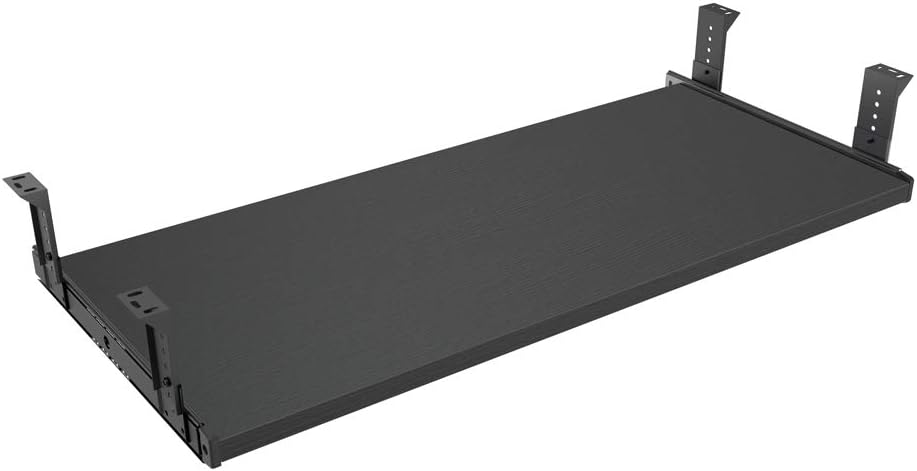 FRMSAET Furniture Accessories Office Product Suits Hardware 20/24/30 inches Keyboard Drawer Tray Wood Holder Under Desk Adjustable Height Platform. (30 inches, Black)