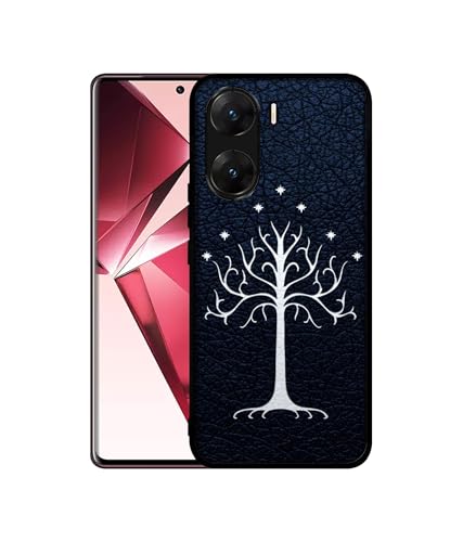 Image of Magic Tree Pattern Design Premium 2D Printed Metal Back Case Cover for Vivo V29E 5G