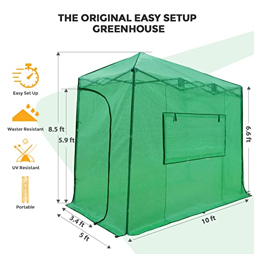 image for EAGLE PEAK Instant Pop-up Greenhouse, Indoor Outdoor Plant Gardening G