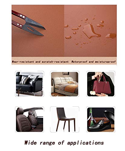 Tissu en cuir faux couleur vin rouge pour vos projets DIY et ateliers de sellerie maison - 7
