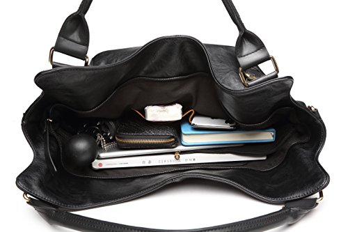 Image of Women Tote Bag Handbags PU Leather Fashion Hobo Shoulder Bags with Adjustable Shoulder Strap