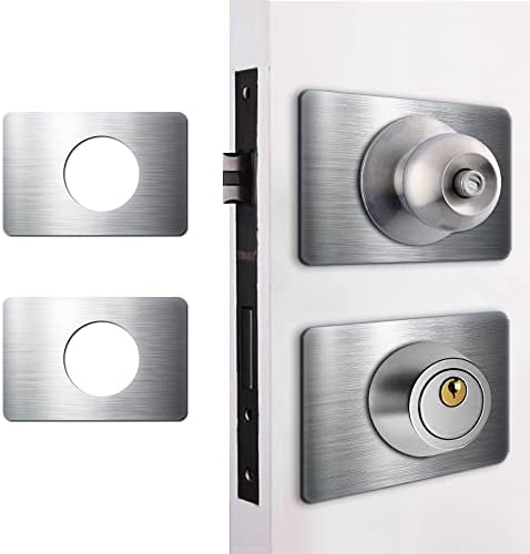 Door Reinforcement Plate, Door Knob/Lever/Deadbolt Fixing Filler Cover Plate, Door Lock Repair kit, Stainless Steel Reinforcer by MOSECYOU (2)