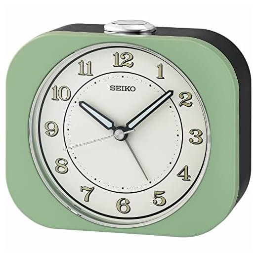 Seiko Kyoda Bedroom Alarm Clock, Metallic Green