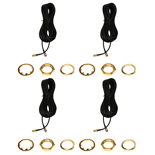 Bannik 4X RP-SMA オスがメスへの無線LANアンテナコネクタの延長ケーブル ブラック 10M