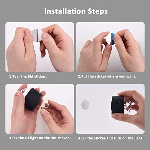 4 Packs Mini Disco Ball Lights, Voice Activated Multicolor Disco Ball Lights, Usb Rechargeable Battery Car Decorative Lights, Led Stage Lights, Christmas Lights, Kids Party Room Party Lights #TOP3