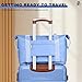 Krute Carry On Luggage Sets 3 Pieces Suitcase Set Hard Shell PC+ABS Airline Approved Suitcases with Spinner Wheels TSA Approved 20 Inch Luggage (LightBlue)