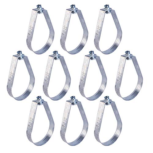 Highcraft ITSO-HQ01-10 Swivel Loop Pipe Hanger, Pre-Galvanized Steel, 1 in., 10 Pack