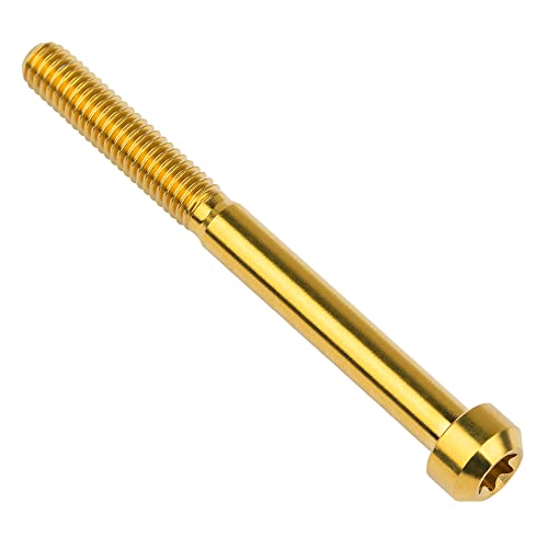 Image of Titanium Torx Square Head M6 x 10 15 20 25 30 35 40 45 50 60 65 70 80mm Screw Pack of 5 (Gold, M6x70mm)