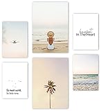 ✅ FINE-ART-PRINT: Sehr edles Bilder Set made in Germany - Hier ist dir ein WOW, woher hast du die Wandbilder garantiert. Fernweh steht für Sommer, Sonne, Stand und Palmen. Bilder Meer Strand Sand Sonne Palmen angesagtes Wandposter - Geschenkideen