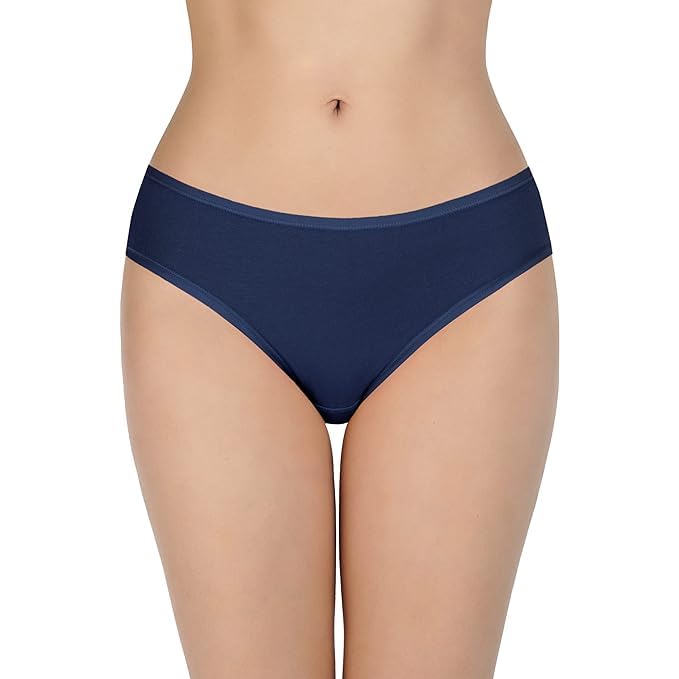 Image of LOURYN KOULYN Solid Low Rise Cotton Bikini Panty Pack(Pack of 3)