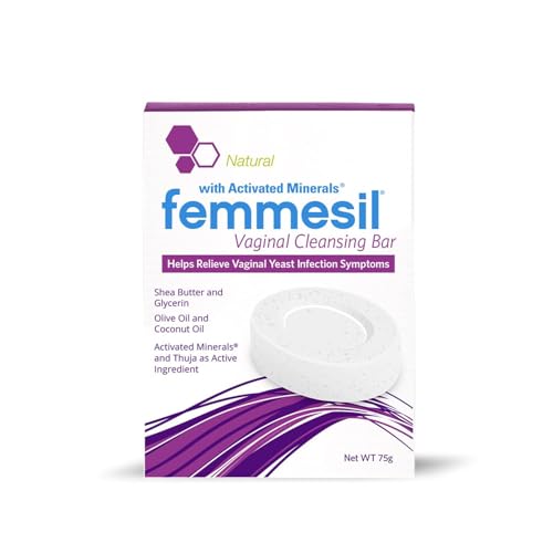 Femmesil Vaginal Antifungal Soap for Yeast Infection Relief for Women, Vaginal Itch & Irritation, Dermatologist Tested & Hypoallergenic Approved. All-Natural Vagina Soap Bar (75gm)