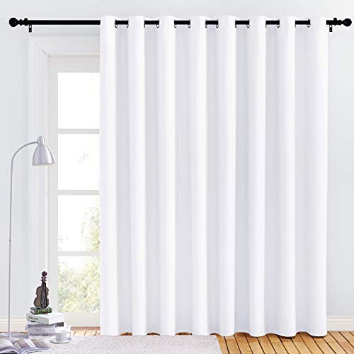 NICETOWN Patio Door Curtain Panel - (120 inches Wide, Pure