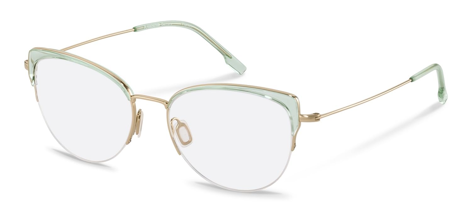 Rodenstock Female R7139-B-5218-140-0000-E57 receptujące ramki, jasnozielone, złote, 52, jasnozielony, złoty, 52