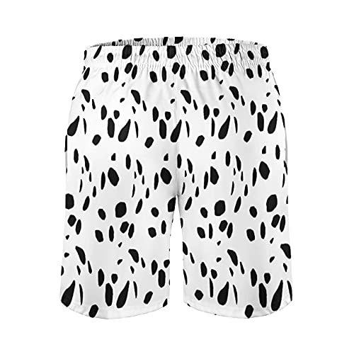 BAIKUTOUAN Dalmatian Print Men's Beach Shorts Quick Dry Swim Trunks with Mesh Lining Personality Pattern4