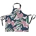 Hunihuni - Delantal de cocina con camuflaje militar tropical, con 2 bolsillos para cocina, cocina, hornear, barbacoa