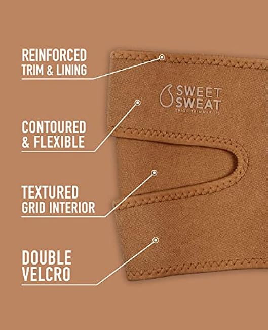 Sports Research Sweet Sweat Thigh Trimmers for Men & Women Increases Sweat & Activity to the Thighs during Exercise