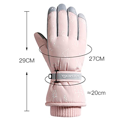 Luvas de esqui inverno com estampa de neve luvas de esqui luvas quentes fofas estampadas luvas de ci