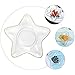 Lurrose Glas Dekorative Platte Sternförmige Glas Nautischen Dessert Platten Glas Servierplatten Und Trays für Parteien Strand Platten Und Schalen Platte Tablett Decor (Golden)