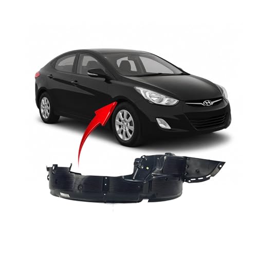 Image of FitParts Compatible with Hyundai Accent 2013-2017 Front Right Fender Liner | Passenger Side, Sedan /Hatchback, Plastic, Ready to Install, OEM 868121R010, HY1249136