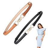 【Kleiderschrank notwendig】Unser gürtel damen schmal sieht stilvoll aus und hat eine ausgezeichnete textur. Elegante und raffinierte goldene knöpfe, verstellbarer gürtel damen ist ein wunderschönes zubehör für mädchen oder damenkleid. Damengürtel leder bietet ihnen eine vielzahl von optionen für ihre kleidung