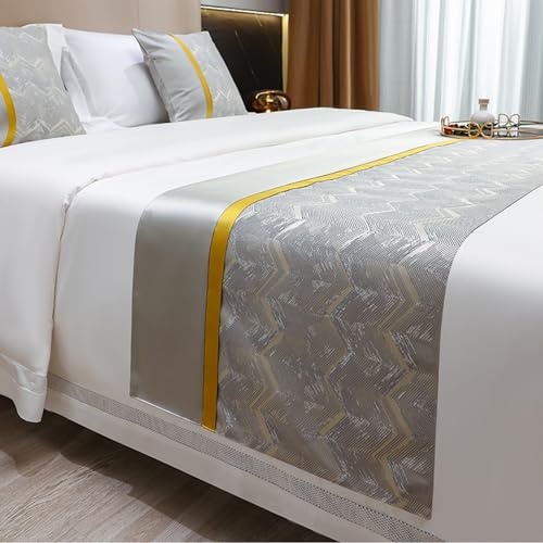 Camino de Cama tamaño King, Funda de cojín de Lujo Brillante para Cama, Funda de Almohada con Cremallera, Funda de cojín de poliéster para Asiento de Coche, Funda de Almohada para