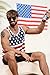 VOGSTART Men's American Flag Tank Top Patriotic Outdoor Tee Comfy Novelty Fashion Chic Shirt Navy XXL