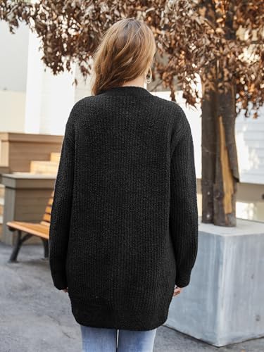 Image of Snuggle Sac Cardigan Sweaters for Women with Pocket Trendy Casual Long Sleeve Tops Open Front Fall Winter Coats