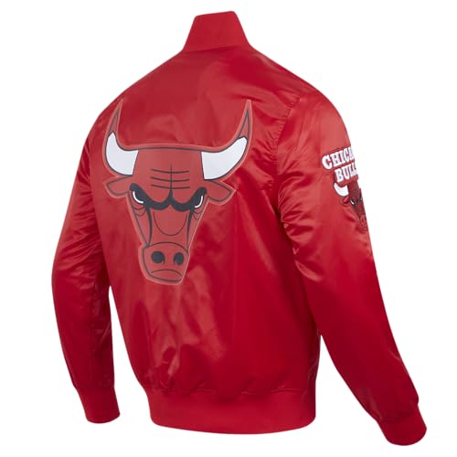 Pro Standard Mens NBA Chicago Bulls Classic Satin Jacket Red 2Xl - Image 4