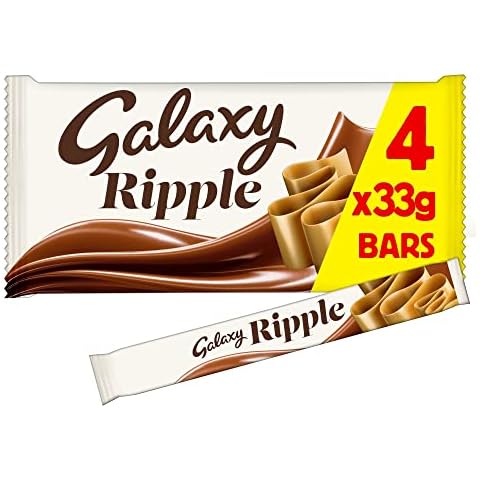 Galaxy Ripple Chocolate Bars, Chocolate Gift, Milk Chocolate, Chocolate Multipack, 4 x 33g Cover