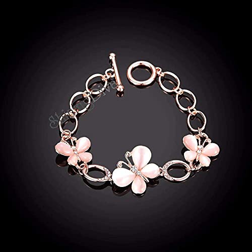 Image of Shining Diva Fashion 18k Rose Gold Plated Stylish Austrian Crystal Bracelet for Women and Girls (rrsd10722b), free