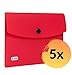 Produktbild ELBA Urban Brieftaschen A6, aus Kunststoff, blickdicht, rot, 5er Pack