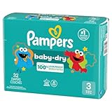 Pampers Baby-Dry Disposable Diapers Size 3, 32 Count, JUMBO