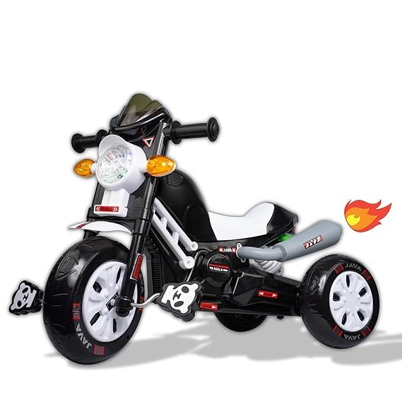 Kids Bike Java Bike Pedal Tricycle for Kids Musical Horn & Lights Ages 1 to 4 Year Color Black-image-17