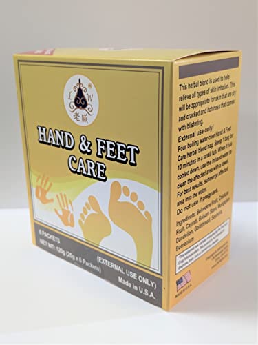 Lao Wei Hand And Feet Care For External Use Relieve All Types Of Skin Irritation, Dry, Cracked And Itchiness With Blistering 6 Packets 20G X 6 Packets Made In Usa #TOP2
